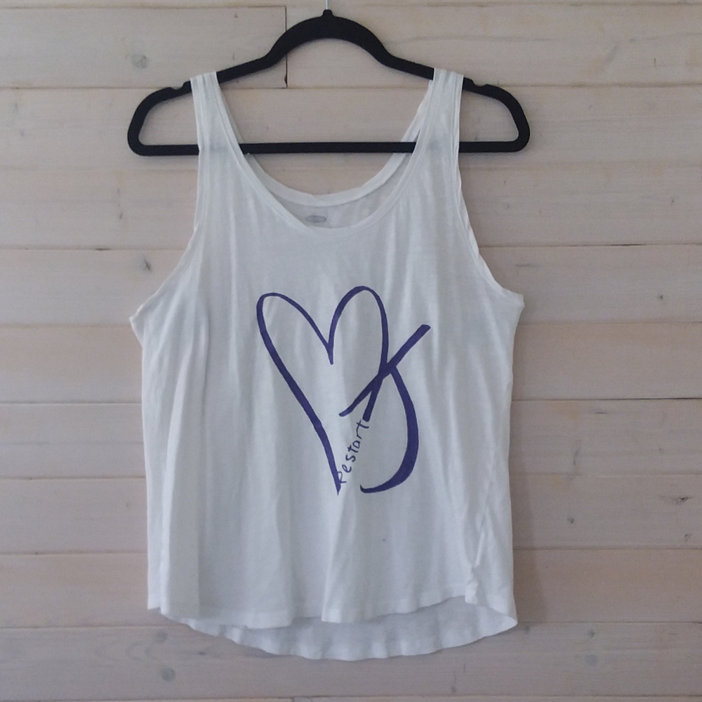 white racerback OLD NAVY tank top